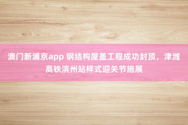 澳门新浦京app 钢结构屋盖工程成功封顶，津潍高铁滨州站样式迎关节施展