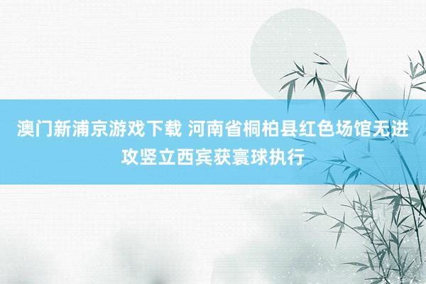 澳门新浦京游戏下载 河南省桐柏县红色场馆无进攻竖立西宾获寰球执行