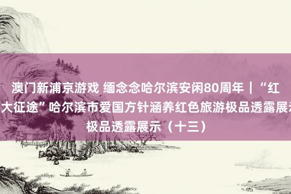 澳门新浦京游戏 缅念念哈尔滨安闲80周年｜“红色之路 伟大征途”哈尔滨市爱国方针涵养红色旅游极品透露展示（十三）