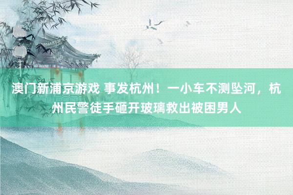 澳门新浦京游戏 事发杭州！一小车不测坠河，杭州民警徒手砸开玻璃救出被困男人