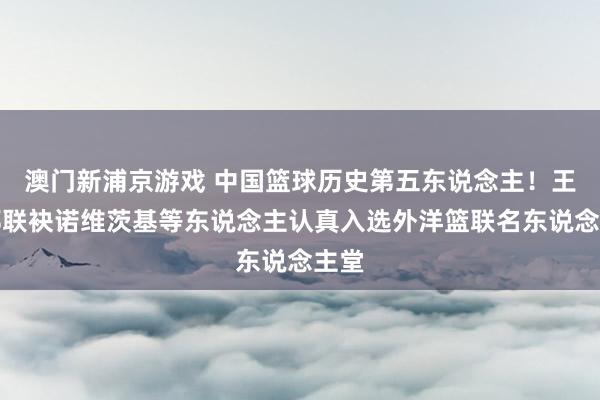 澳门新浦京游戏 中国篮球历史第五东说念主！王治郅联袂诺维茨基等东说念主认真入选外洋篮联名东说念主堂