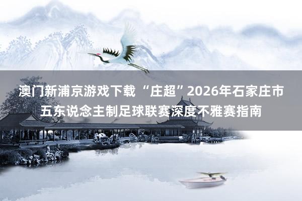 澳门新浦京游戏下载 “庄超”2026年石家庄市五东说念主制足球联赛深度不雅赛指南