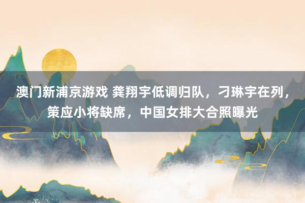 澳门新浦京游戏 龚翔宇低调归队，刁琳宇在列，策应小将缺席，中国女排大合照曝光
