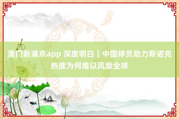 澳门新浦京app 深度明白｜中国球员助力斯诺克热度为何难以风靡全球