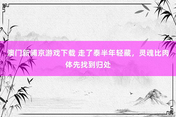 澳门新浦京游戏下载 走了泰半年轻藏，灵魂比肉体先找到归处