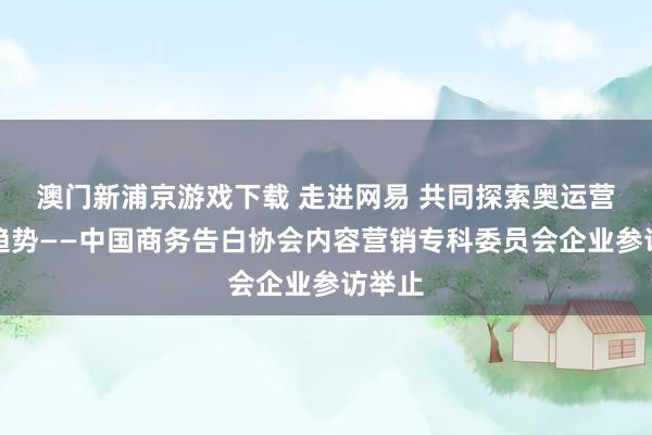 澳门新浦京游戏下载 走进网易 共同探索奥运营销新趋势——中国商务告白协会内容营销专科委员会企业参访举止