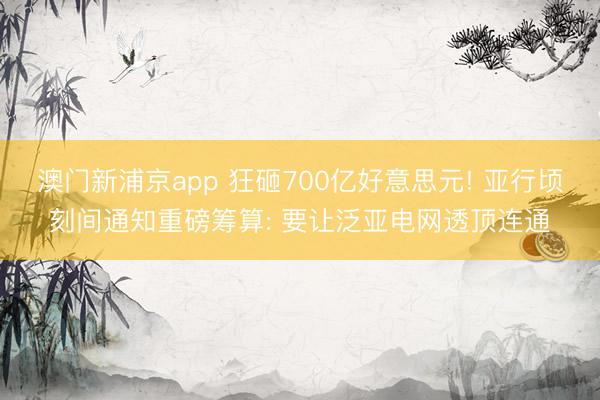 澳门新浦京app 狂砸700亿好意思元! 亚行顷刻间通知重磅筹算: 要让泛亚电网透顶连通