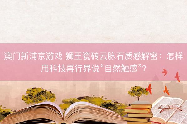 澳门新浦京游戏 狮王瓷砖云脉石质感解密：怎样用科技再行界说“自然触感”？